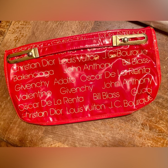 VINTAGE RED VINYL BAG! A Studio 54 Relic! EUC! - Picture 1 of 10